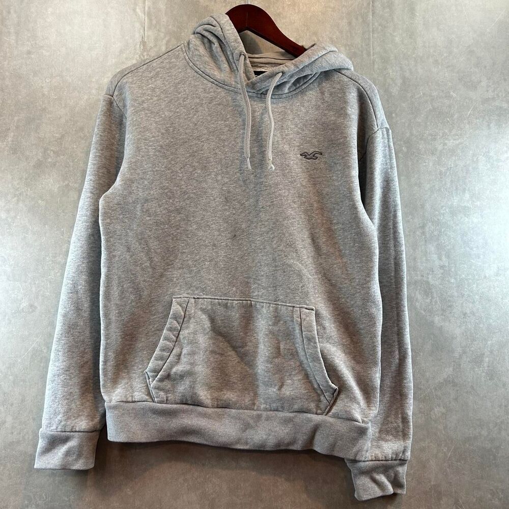 Hollister-co Men's Grey Hoodie